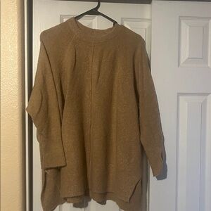 LOFT Tan Poncho Sweater